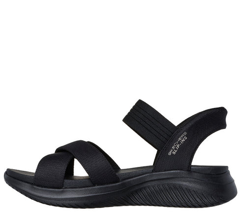 Sandale sport, dama, SKECHERS SLIP-INS ULTRA FLEX 3.0 NEVER BETTER 119975-BBK negru, textil